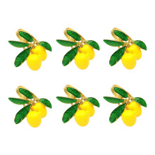 Serviettenringe aus Fruchtlegierung, 4,3 cm, 6er-Pack