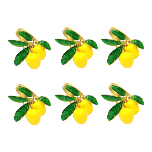 Servietringe i frugtlegering 4,3 cm, 6 stk.