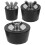 Pool Return Plug Set 3 pcs Stainless Steel & Rubber 1