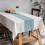 Cotton Linen Rectangle Tablecloth 60x84 in 1