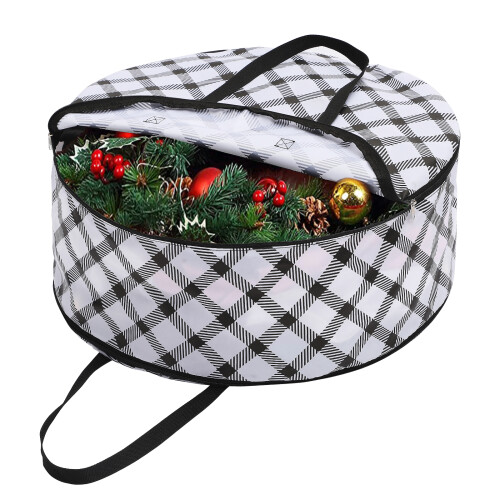 Nylon Wreath Storage Bag18x18x3cm with Zipper