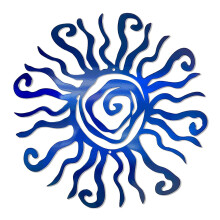 3D Metal Sun Wall Art30x30cm Hand-Painted