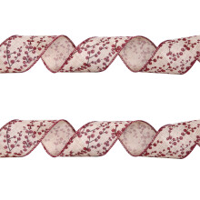 Weihnachtsband aus Stoff, 6 m x 6,5 cm, mehrfarbig, 5 Designs