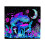 UV Reactive Polyester Tapestry with Mushroom & Stars Design 1