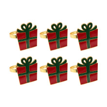 Weihnachtsserviettenringe aus Legierung – Festliche Tischdekoration