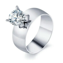 6mm Gold or Silver Titanium Wedding Band for Women