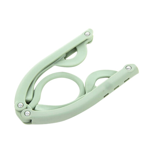 Portable Foldable Plastic Coat Hanger – Green, 1 Pack