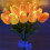10 tulipani artificiali in seta con luci LED, 28 cm 4