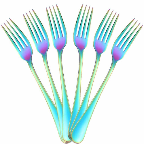 Rainbow Dinner Fork Set 18/10 Stainless Steel 6-Pc