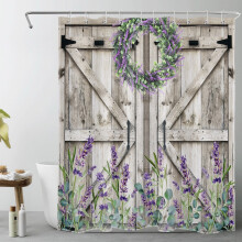 Purple Lavender & Eucalyptus Shower Curtain 72x78 in