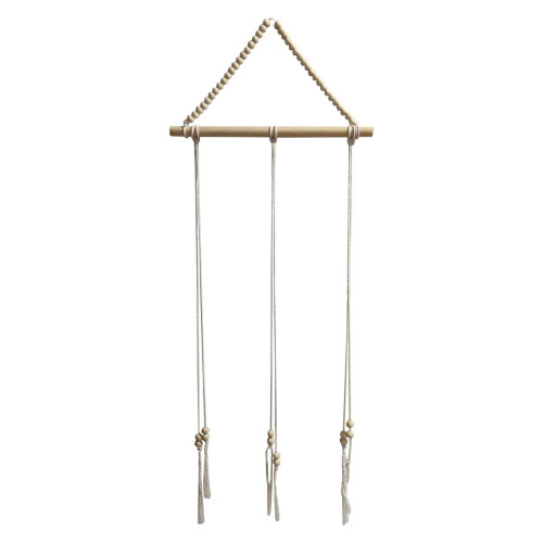 Boho Macramé Hat Hanger with Wooden Beads 1