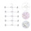 Set van 5 witte plastic broekclips 5