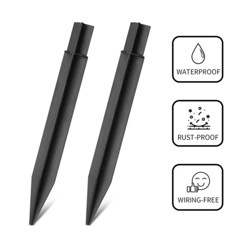 ABS Plastic Landscape Stakes 8.26 in Black 1