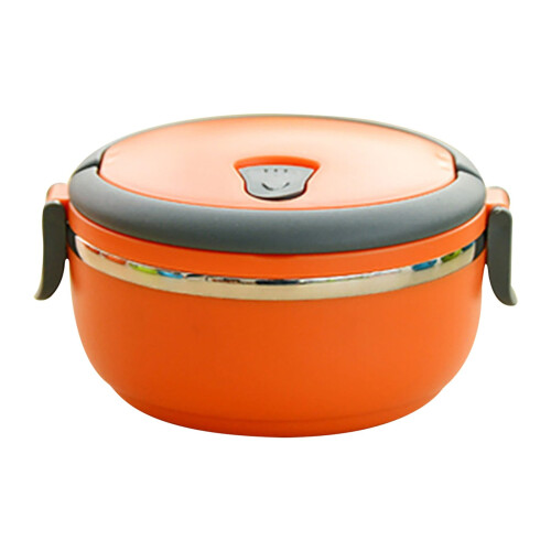 Stainless Steel Round Lunch Box – Leakproof & 1