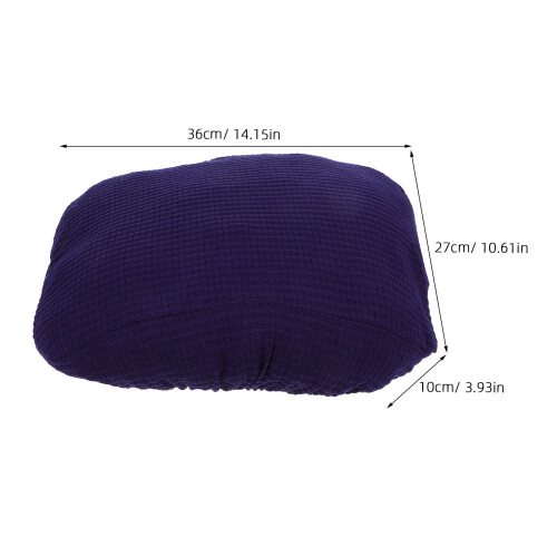 Rectangular Stretch Footstool Cover in Dark Blue 1