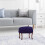 Rectangular Stretch Footstool Cover in Dark Blue 4