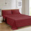 Queen Sheet Set Microfiber 4-Piece Ivory 5