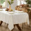 Newbridge Ivory Fall Leaves Damask Tablecloth 60 x 84 in 5