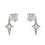 Crystal Ear Clip Comfortable Clip On Styles Elegant-Silver 1