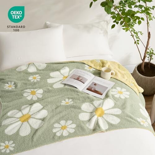 Ribbed Knitted Throw Blanket 50x60 in 1