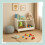 Scaffale porta giocattoli per bambini - 2 scomparti, 1 ripiano 3