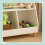 Scaffale porta giocattoli per bambini - 2 scomparti, 1 ripiano 5