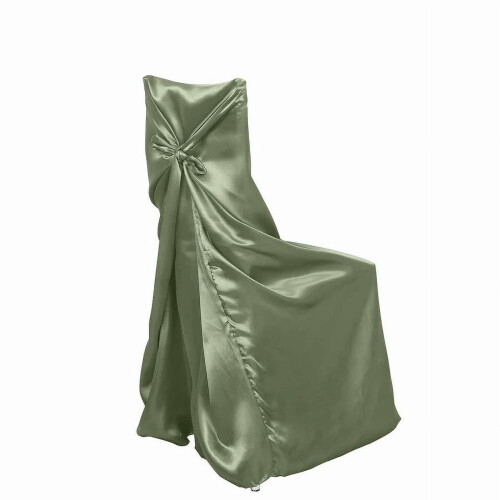 Eukalyptusgrüne Satin-Stuhlhussen, universell, 1 Stück 2