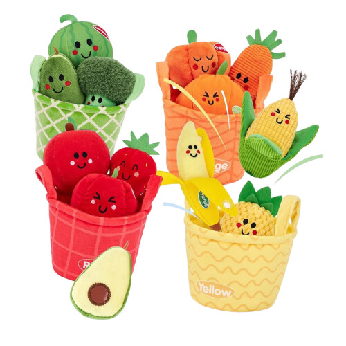 Educational Fruit Vegetable Plush Toy Set for Infant Color and