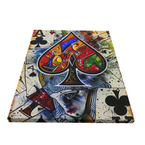 Poker Ace Canvas Wall Art 12x16in 1