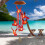 Solar Cardinal Wind Chimes, Red ABS, 16 cm 2