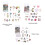 40pcs Multicolour Decorative Stickers40–80mm PET 8