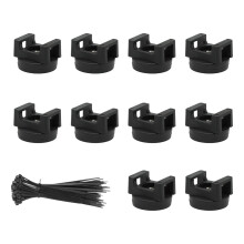 Magnetic Base Cable Organizers & Zip Tie Pack of 30-Base 22mm