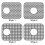 Silicone Kitchen Sink Mat Grey34.5x29.5cm2-Pack 6