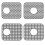 Silicone Kitchen Sink Mat Grey34.5x29.5cm2-Pack 7