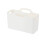 Rectangular White Plastic Storage Basket 11x8x4.5 in 2