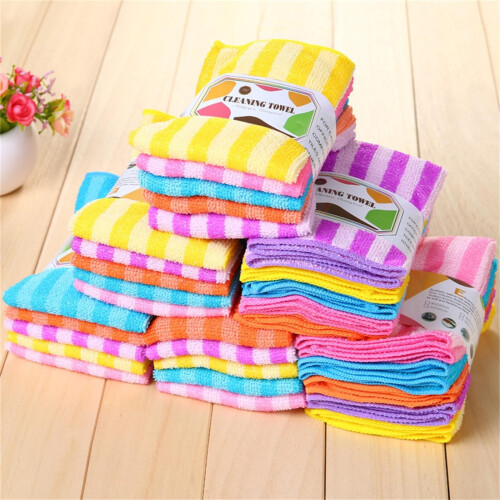 Kitchen Cleaning Cloths – Stripe Design, 10-Pack 1
