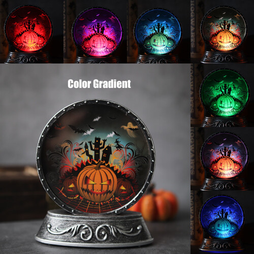 Lanterna de Halloween LED com 4 designs - ABS vintage 2