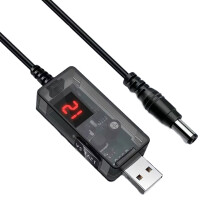Portable 5V to 12V Converter Cable USB to DC5.5mm Cord for