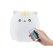 LED-natlampe til katte med touch-betjening og fjernbetjening