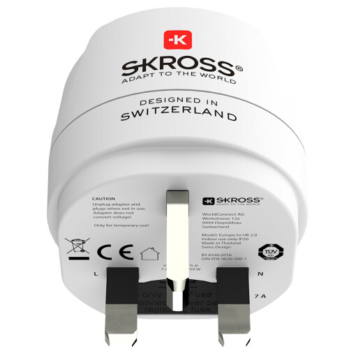 Geerdeter EU-zu-UK-Steckeradapter 1