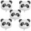 Panda Foil Balloons Pack of 5 4