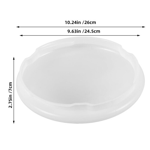 Round White PET Ceiling Light Cover 24.5 cm 1