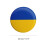 Ukrainas flagga, metallmärke, 44 mm, 3-pack 2