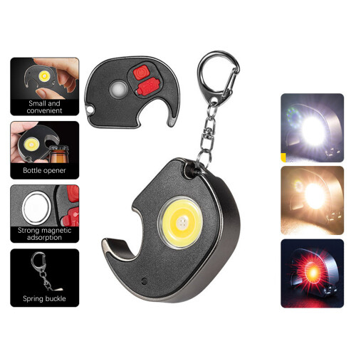 500LM USB-C Rechargeable Keychain Flashlight with Magnet 1