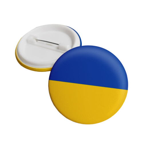 Ukrainas flagga, metallmärke, 44 mm, 3-pack 2