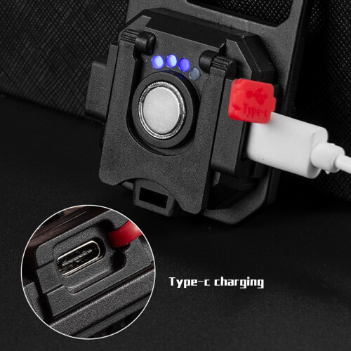 500LM USB-C Rechargeable Keychain Flashlight with Magnet 2