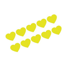 10PCS Small Reflective Heart Decals for Cars-fluorescent green