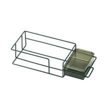 Gouden metalen en transparante glazen tissuebox 30x13x7cm