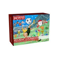Adventskalender met WK-voetbalthema voor kinderen, gemaakt van ABS, 21x5x16 cm.