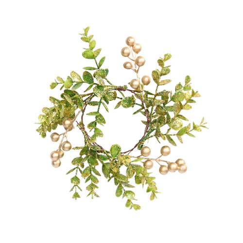 Artificial Eucalyptus Candle Ring Wreath8cm x18cm